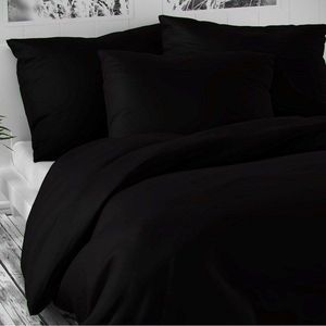 Kvalitex Saténové obliečky Luxury Collection čierna, 140 x 220 cm, 70 x 90 cm vyobraziť