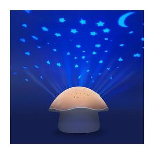 Pabobo PABOBO - Projektor s melódiou STAR MUSHROOM 3xAA lososová vyobraziť