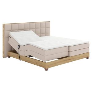 KONDELA Tiana elektrická polohovacia manželská posteľ 180x200 cm béžová / dub artisan vyobraziť