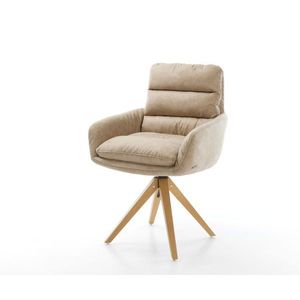 Abelia-Flex otočná stolička s podrúčkami béžová vintage mikrovlákno vyobraziť