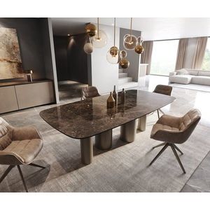 Jedálenský stôl Edge Boot 240x120 Laminam® Emperador Extra Lucidato vyobraziť