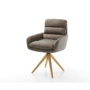 Abelia-Flex otočná stolička s podrúčkami taupe vintage mikrovlákno vyobraziť