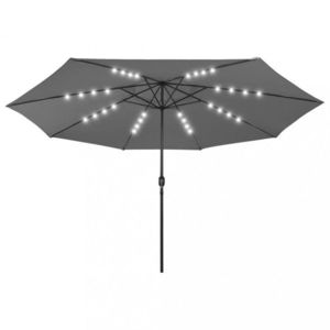 Záhradný slnečník s LED svetlami Ø 400 cm Dekorhome vyobraziť
