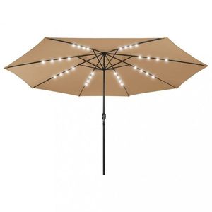Záhradný slnečník s LED svetlami Ø 400 cm Dekorhome vyobraziť