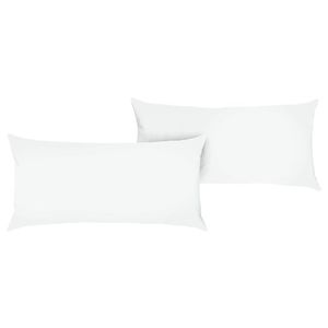 LIVARNO home Obliečky na vankúš z bavlny a ľanu, 80 x 40 cm, 2 kusy (biela) vyobraziť