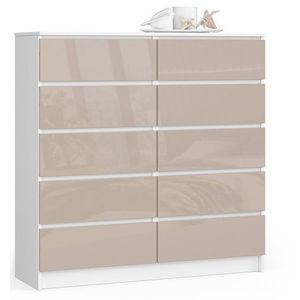 Komoda Kuba 120 cm biela/cappuccino vyobraziť