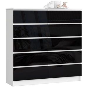 Komoda Kuba 120 cm biela/čierna vyobraziť