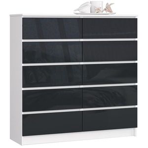 Komoda Kuba 120 cm biela/grafitová vyobraziť