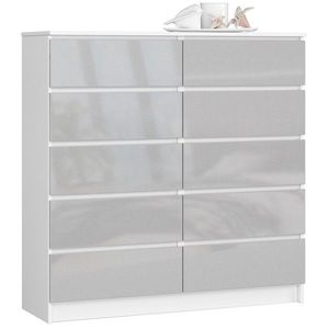 Komoda Kuba 120 cm biela/sivá vyobraziť