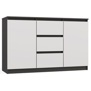 Komoda Malwa 2D3S 120 cm antracit/bílá vyobraziť