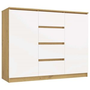 Komoda Malwa 2D4S 120 cm dub artisan/bílá vyobraziť