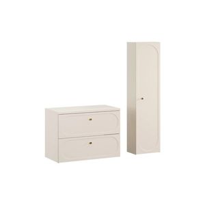 Koupelnová sestava s deskou a skříňkami Donna 80 cm písková vyobraziť