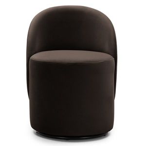 Otočné designové křeslo Enzo velur čokoládové vyobraziť