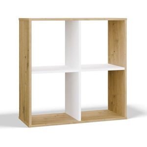 Regál Malax 2x2 74 cm dub Artisan/bílý vyobraziť