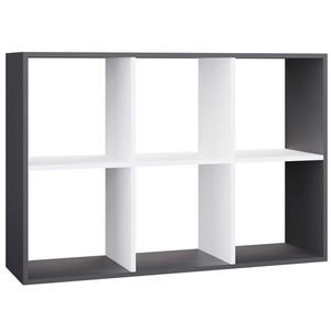 Regál Malax 2x3 110 cm antracit/bílý vyobraziť