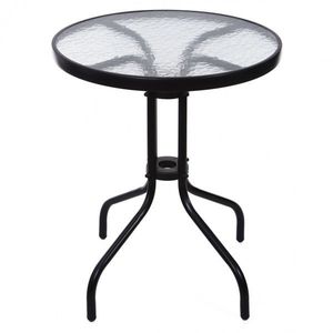 Záhradný stolík 60 cm čierny vyobraziť
