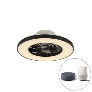 Inteligentný stropný ventilátor čierny s hviezdnym efektom stmievateľný - Climo vyobraziť