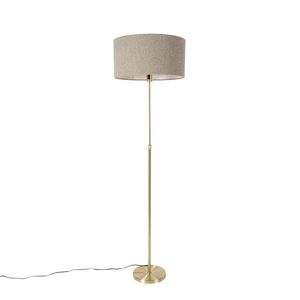 Stojaca lampa nastaviteľná zlatá s tienidlom z bouclé taupe 50 cm - Parte vyobraziť