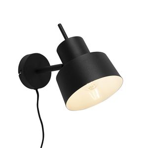 Retro nástenná lampa čierna - Chappie vyobraziť