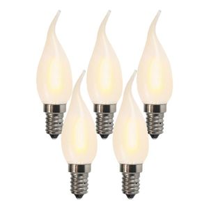Sada 5 E14 LED matných sviečkových žiaroviek BXS35 1W 100 lúmenov 2200K vyobraziť