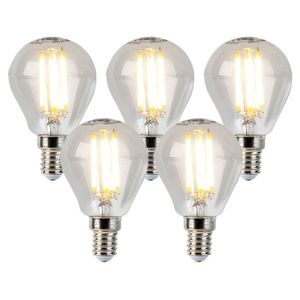 Sada 5 stmievateľných LED žiaroviek E14 Globe P45 5W 470lm 2700K vyobraziť