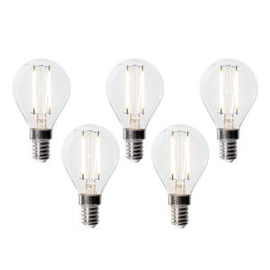 Sada 5 stmievateľných LED žiaroviek E14 P45 číre sklo 3W 250 lm 2700K vyobraziť