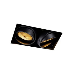 Zapustený reflektor čierny GU10 AR111 bez rámu 2-svetlo - Oneon Honey vyobraziť