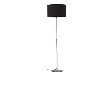 Čierna stojacia lampa s textilným tienidlom (výška 160 cm) Canar – Kave Home vyobraziť