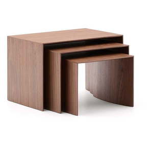 Odkladacie stolíky v súprave 3 ks v dekore orecha 40x60 cm Litto – Kave Home vyobraziť