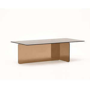 Hnedý sklenený konferenčný stolík 60x120 cm Zaren – Kave Home vyobraziť