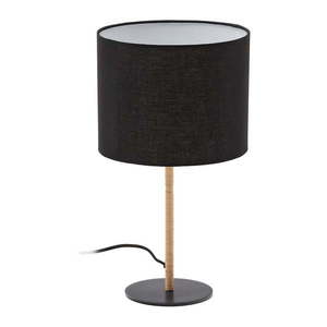 Čierna stolová lampa s textilným tienidlom (výška 45 cm) Pina – Kave Home vyobraziť