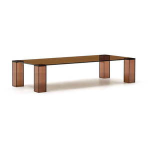 Hnedý sklenený konferenčný stolík 60x140 cm Adularia – Kave Home vyobraziť