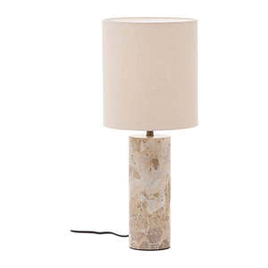 Béžová mramorová stolová lampa s textilným tienidlom (výška 54 cm) Raze – Kave Home vyobraziť