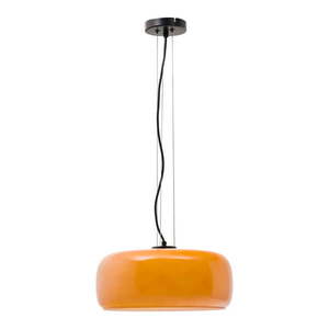 Oranžové LED závesné svietidlo so skleneným tienidlom ø 38 cm Reig – Kave Home vyobraziť
