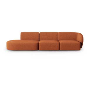Ženilková pohovka v terakotovej farbe pravý roh 311 cm Paolo – Milo Casa vyobraziť