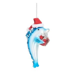 Sklenená ručne vyrobená vianočná ozdoba 12, 5 cm Dolphin – Sass & Belle vyobraziť