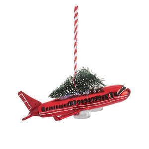 Ručne vyrobená vianočná ozdoba 5, 5 cm Airplane – Sass & Belle vyobraziť