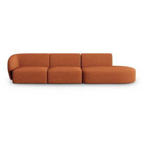 Ženilková pohovka v terakotovej farbe ľavý roh 311 cm Paolo – Milo Casa vyobraziť