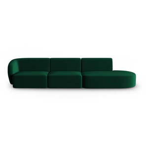 Zelená zamatová pohovka ľavý roh 311 cm Paolo – Milo Casa vyobraziť