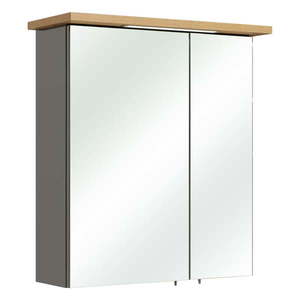 Sivá/v prírodnej farbe kúpeľňová skrinka v dekore duba 60x72 cm Quickset 924 – Pelipal vyobraziť