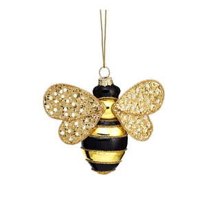 Sklenená ručne vyrobená vianočná ozdoba 7 cm Bee – Sass & Belle vyobraziť