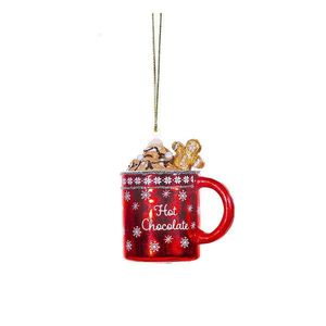 Sklenená ručne vyrobená vianočná ozdoba 6 cm Hot Chocolate – Sass & Belle vyobraziť