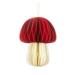 Papierová ručne vyrobená vianočná ozdoba ø 5 cm Honeycomb Mushroom – Sass & Belle vyobraziť
