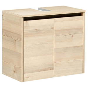 Závesná skrinka pod umývadlo v dekore borovice v prírodnej farbe 53x60 cm Quickset 393 – Pelipal vyobraziť