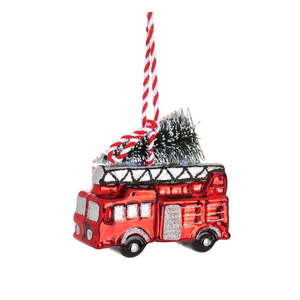 Ručne vyrobená vianočná ozdoba 8 cm Fire Engine – Sass & Belle vyobraziť