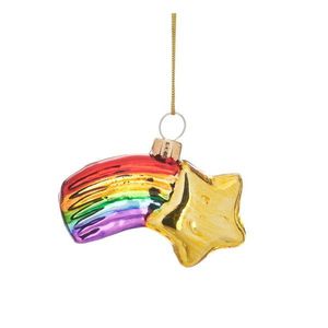 Sklenená ručne vyrobená vianočná ozdoba 4 cm Shooting Star – Sass & Belle vyobraziť