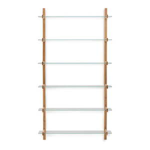 Sklenený modulárny policový systém v prírodnej farbe 110x202x30, 5 cm Sitra – Kave Home vyobraziť