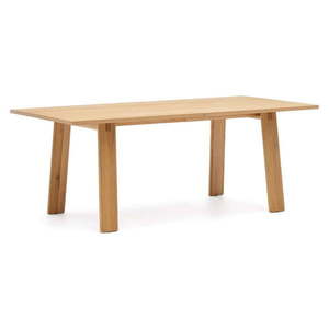 Rozkladací jedálenský stôl s prídavnou doskou s doskou v dubovom dekore 95x200 cm Arlen – Kave Home vyobraziť