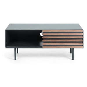 Čierny TV stolík v dekore orecha 120x48, 5x45 cm Kesia – Kave Home vyobraziť