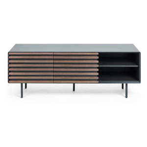 Čierny TV stolík v dekore orecha 162x58x45 cm Kesia – Kave Home vyobraziť
